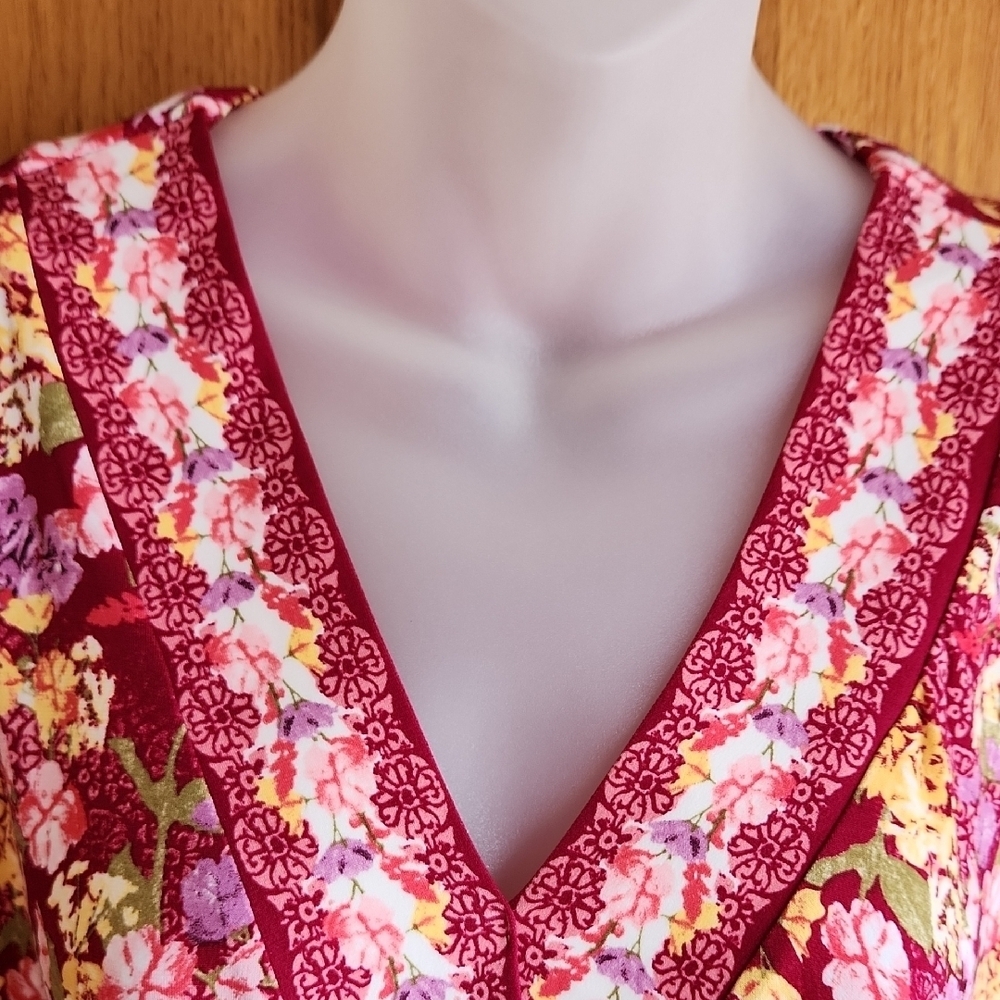 JM Collection Floral Belted Top - Picture 11 of 14